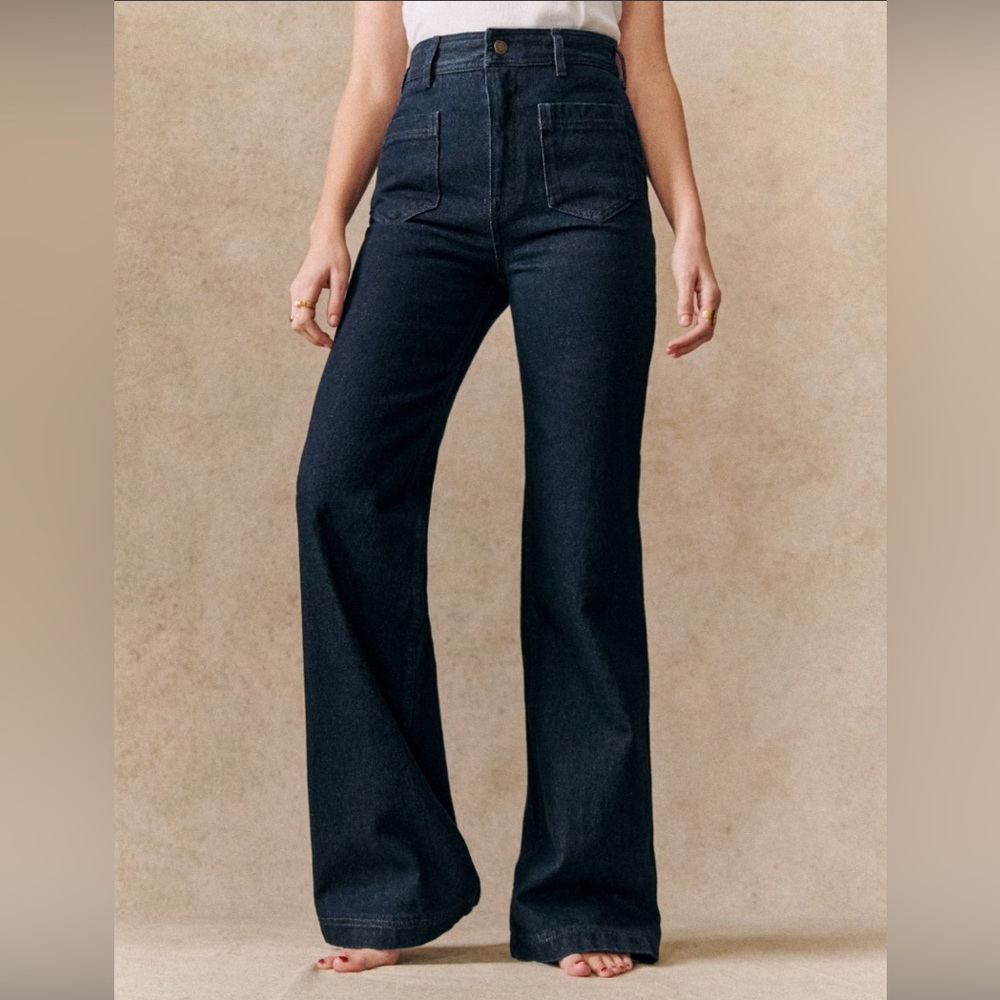 Sézane The 70s trousers jean in indigo